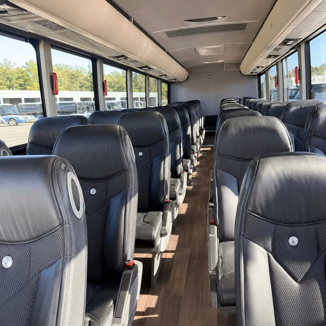 fort worth charter bus interior gallery