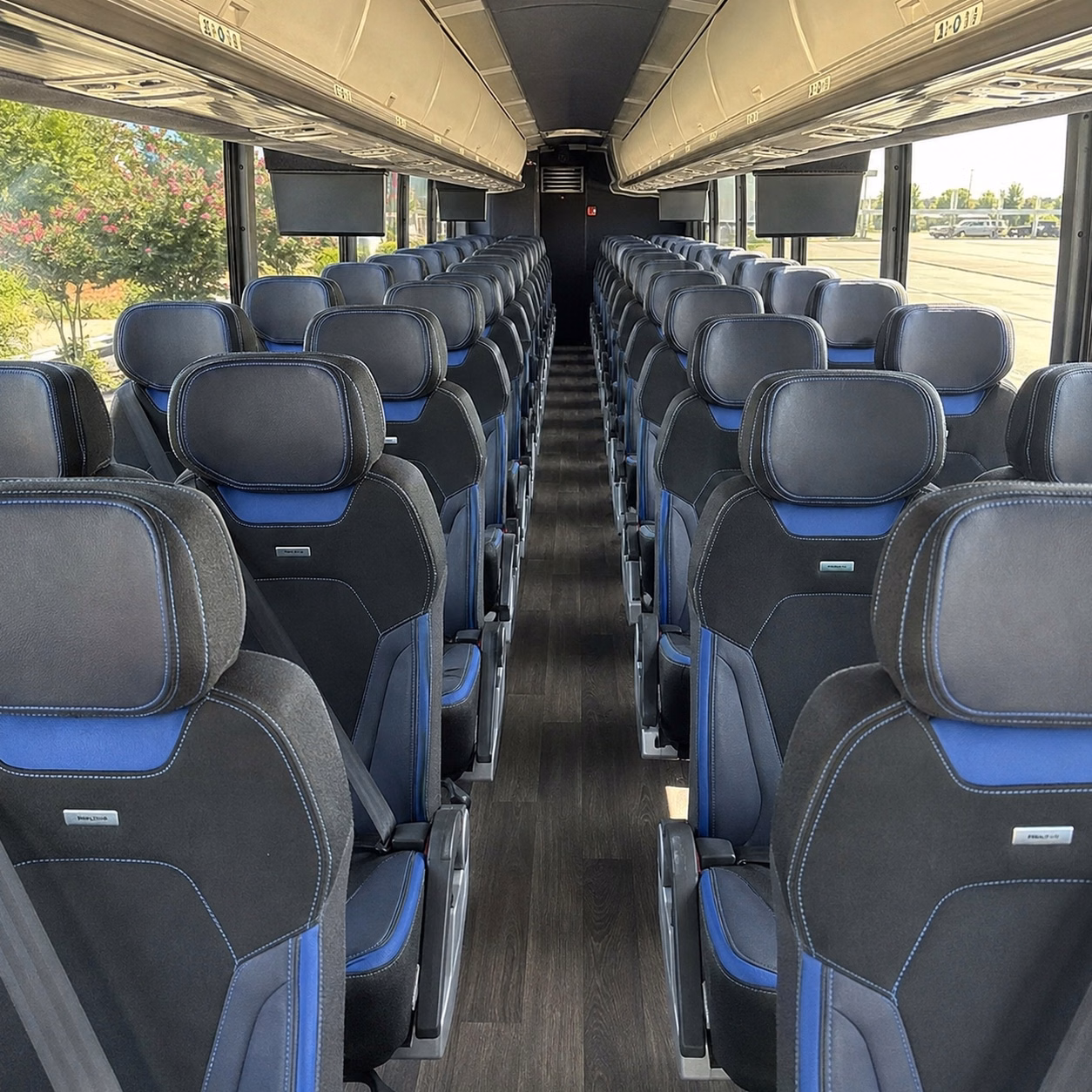 fort worth charter bus rental interior